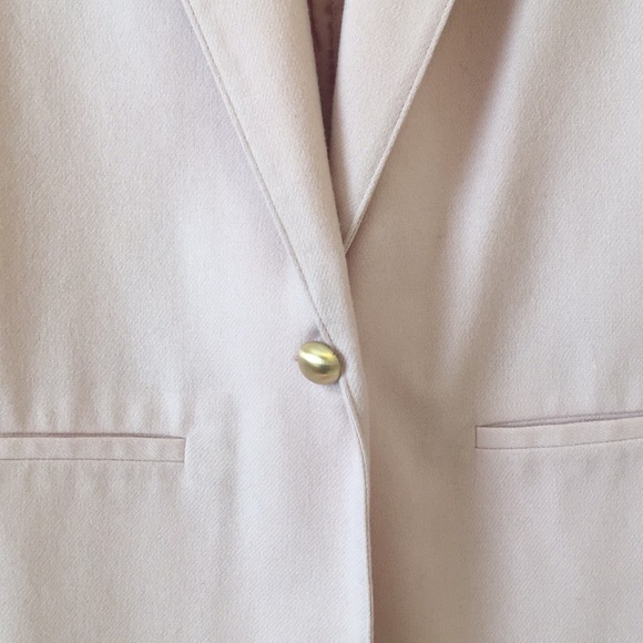 Vintage Blush Pink Single Breasted Wool Blazer - Picture 5 of 5